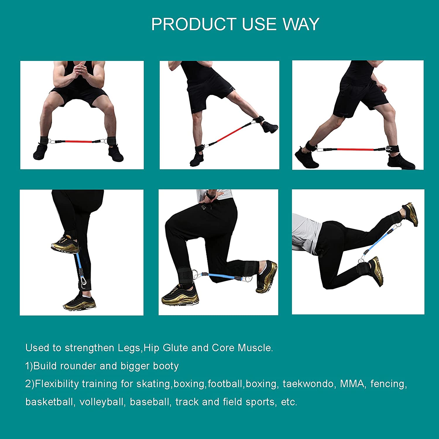 CORECISE Booty Ankle Resistance Bands