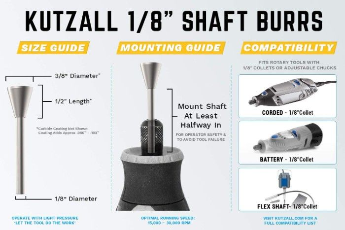 Kutzall Original Dove Tail Rotary Burr