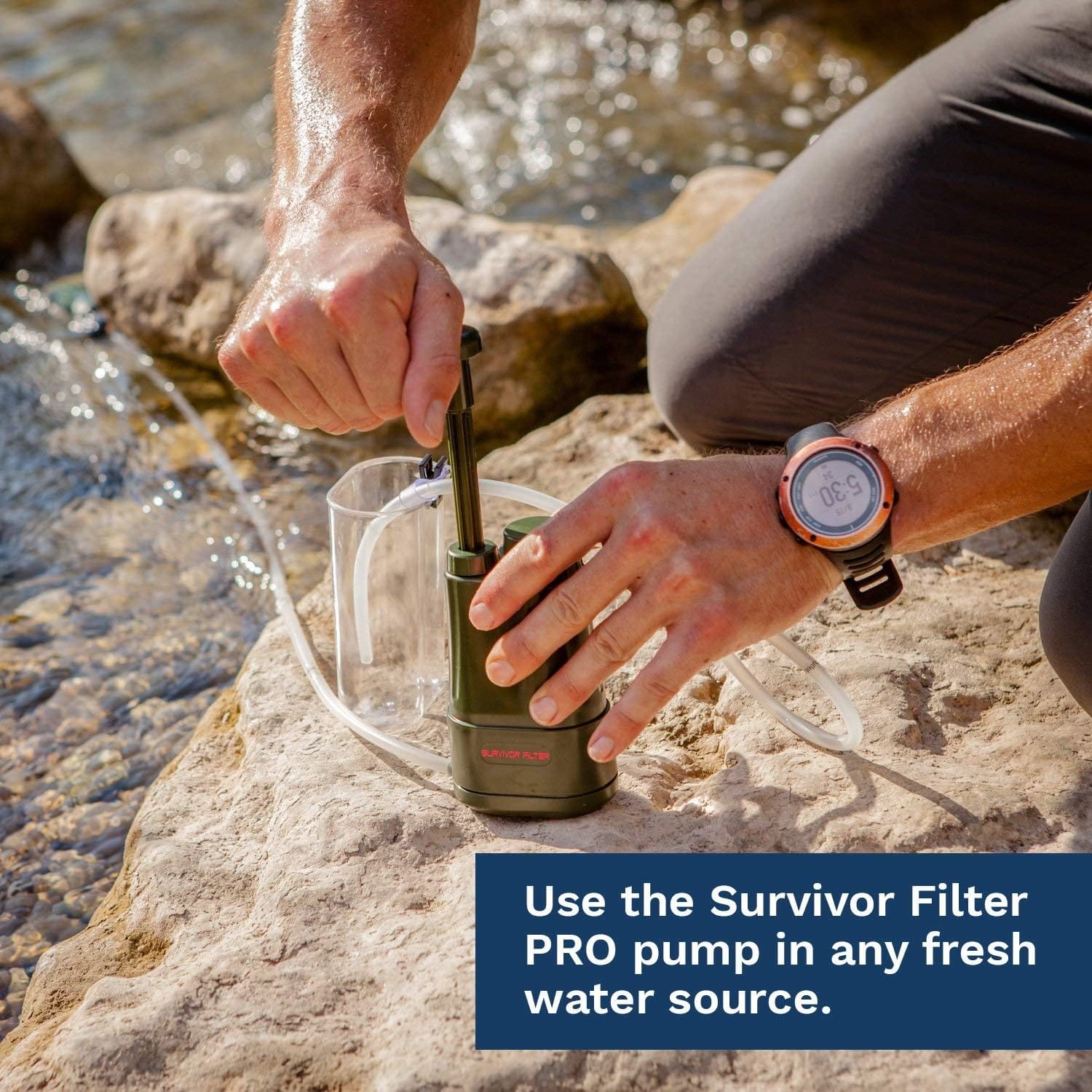 Survivor Filter Pro Hand-Pump Portable Water Filter